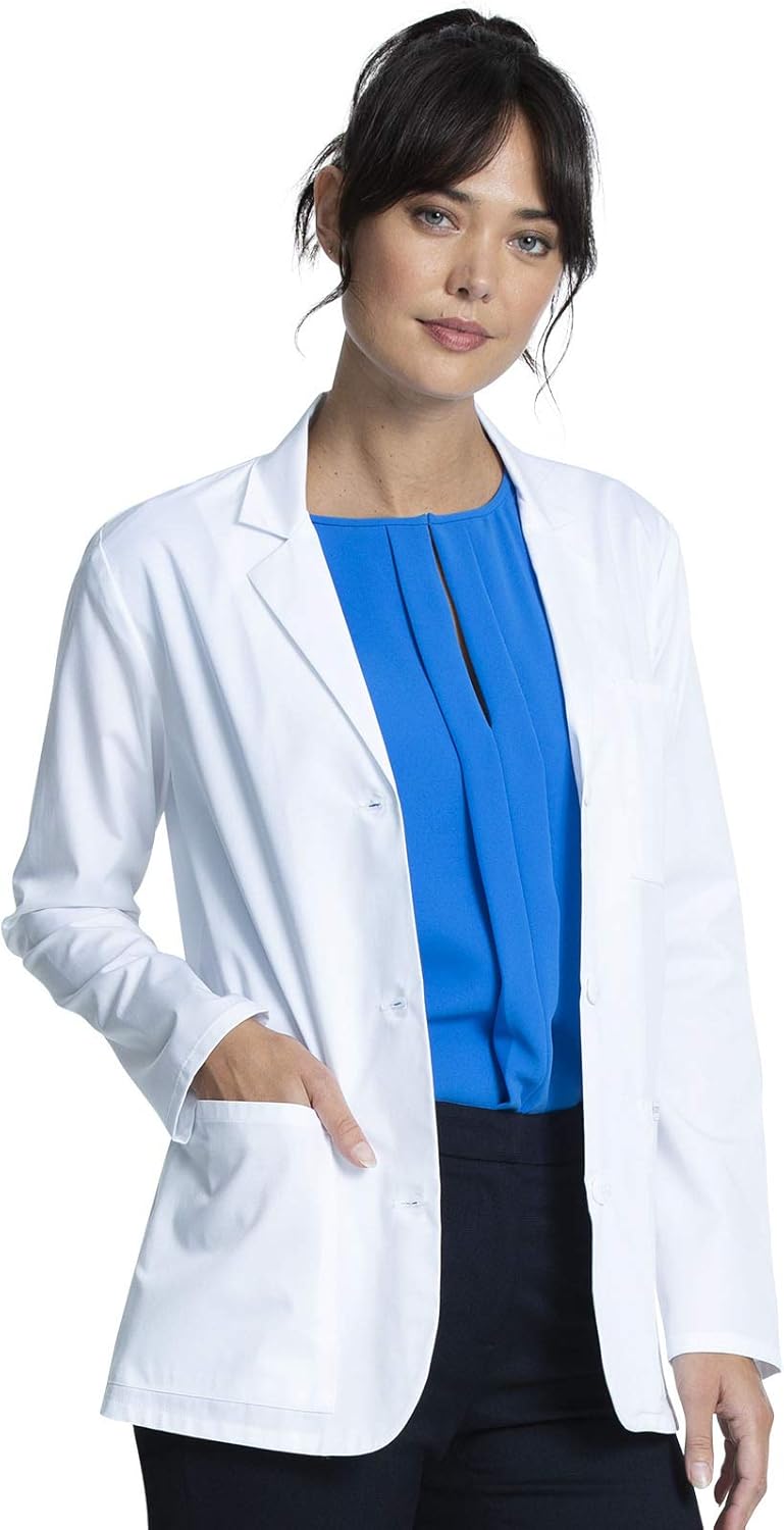 Women's Lab Coat 28" Button Up Front Consultation Coat CK451 - Image 5