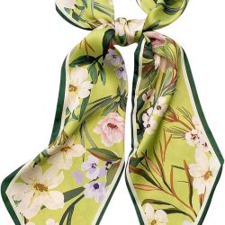 Head Scarf Hair Neck Scarves For Women Purse Bag Scarfs For Handbags Silky Long Thin Satin Headscarf Fashion
