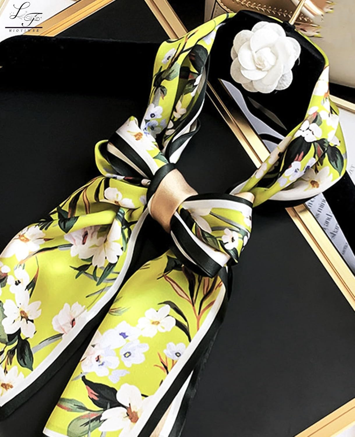 Head Scarf Hair Neck Scarves For Women Purse Bag Scarfs For Handbags Silky Long Thin Satin Headscarf Fashion - Image 4
