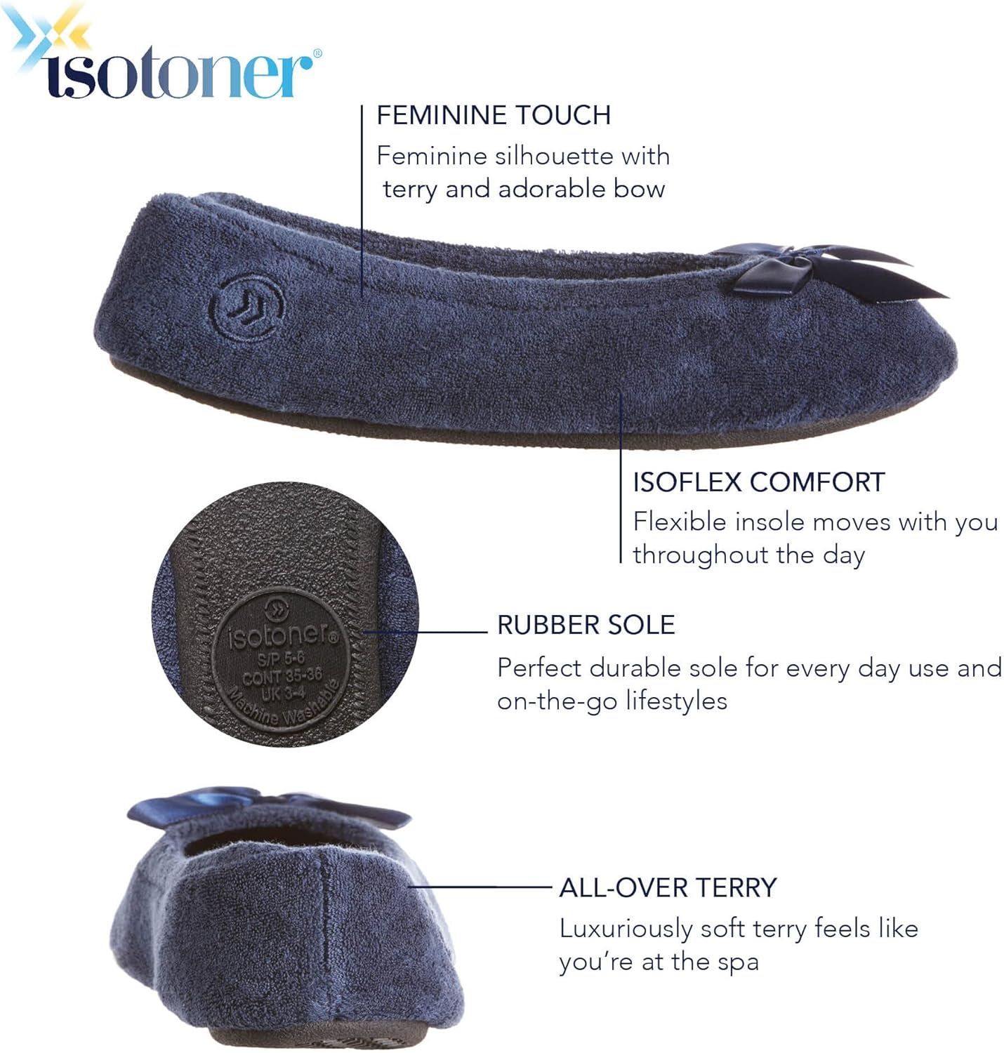 Women's Terry Ballerina Slipper Clog - Image 2