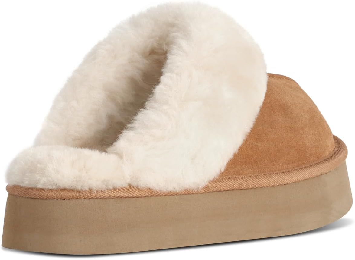 Fuzzy Platform Slippers for Women Cozy Womens Platform Slippers Winter House Slippers for Women Indoor and Outdoor - Image 2