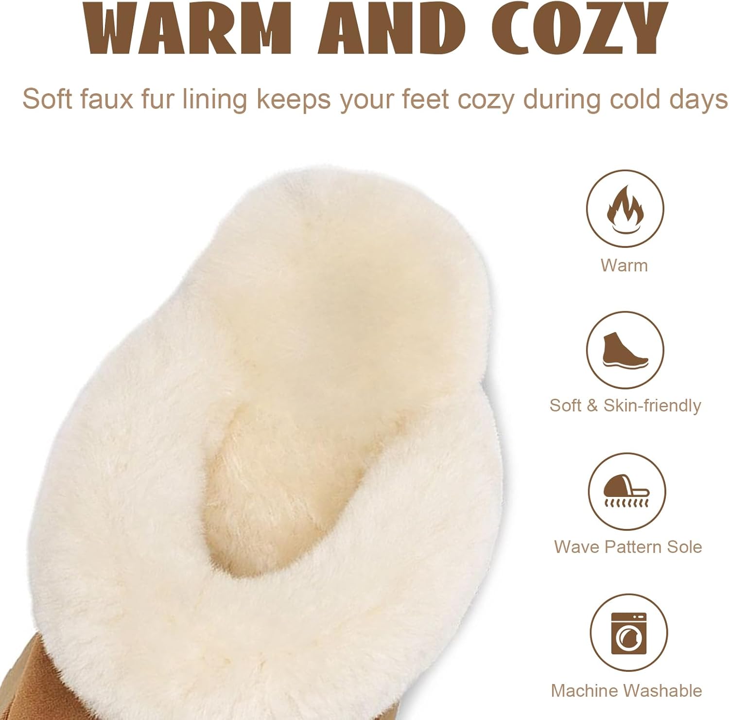Fuzzy Platform Slippers for Women Cozy Womens Platform Slippers Winter House Slippers for Women Indoor and Outdoor - Image 3